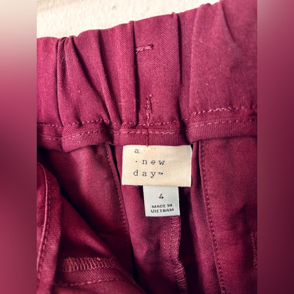 a new day Maroon Wide-Leg Pants— Size 4 - Picture 3 of 8